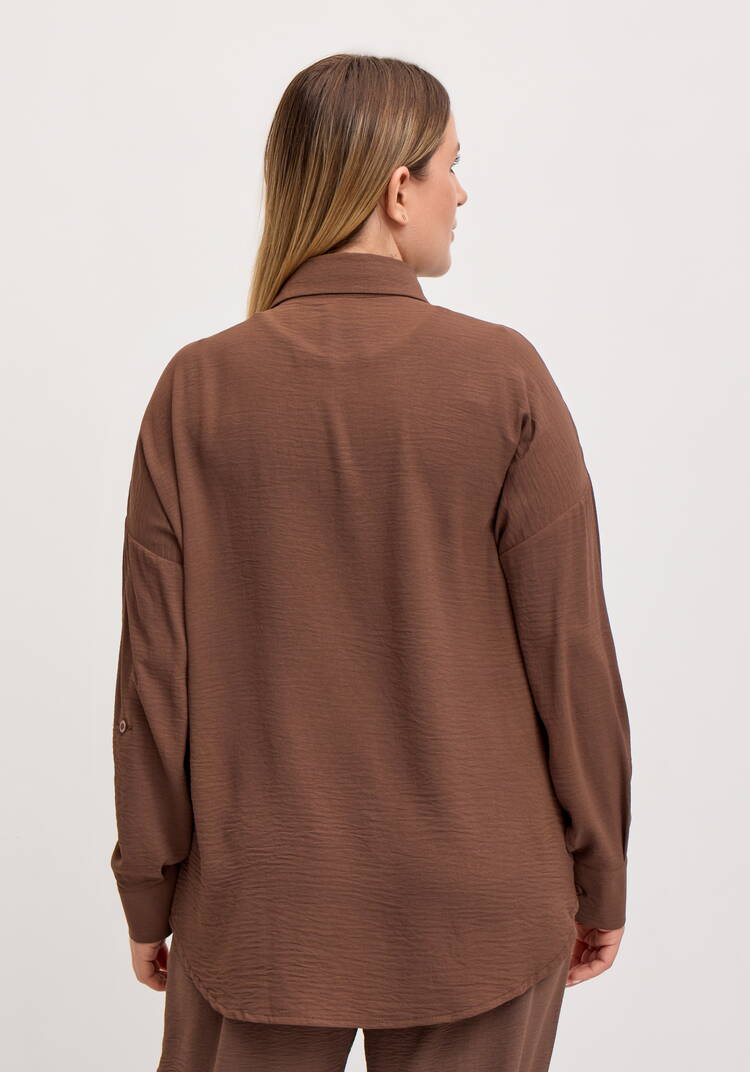 Рубашка свободного кроя с ассиметричным низом шир.  750, рис. 33