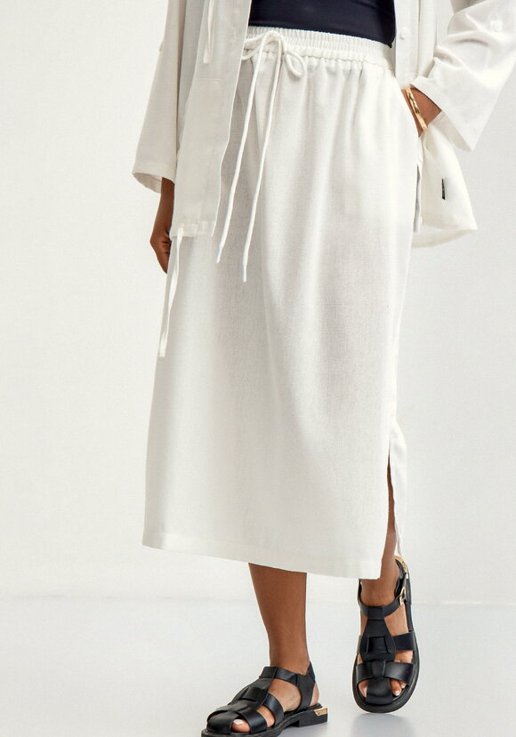 Юбка изо льна свободного кроя шир.  580, рис. 2