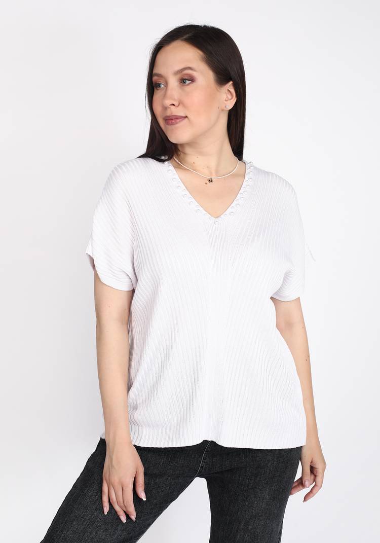 Туника свободного силуэта с отделкой бусинами шир.  750, рис. 10