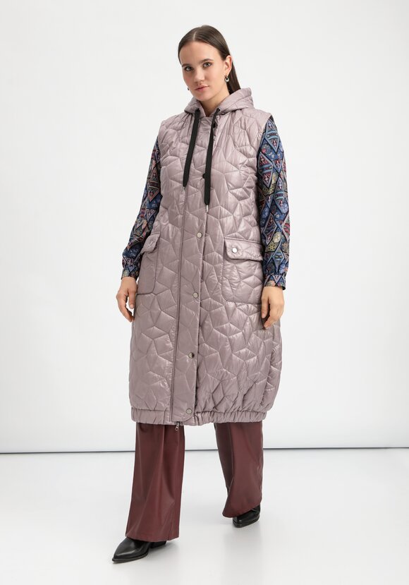 Жилет оверсайз удлинённый с капюшоном шир.  580, рис. 21