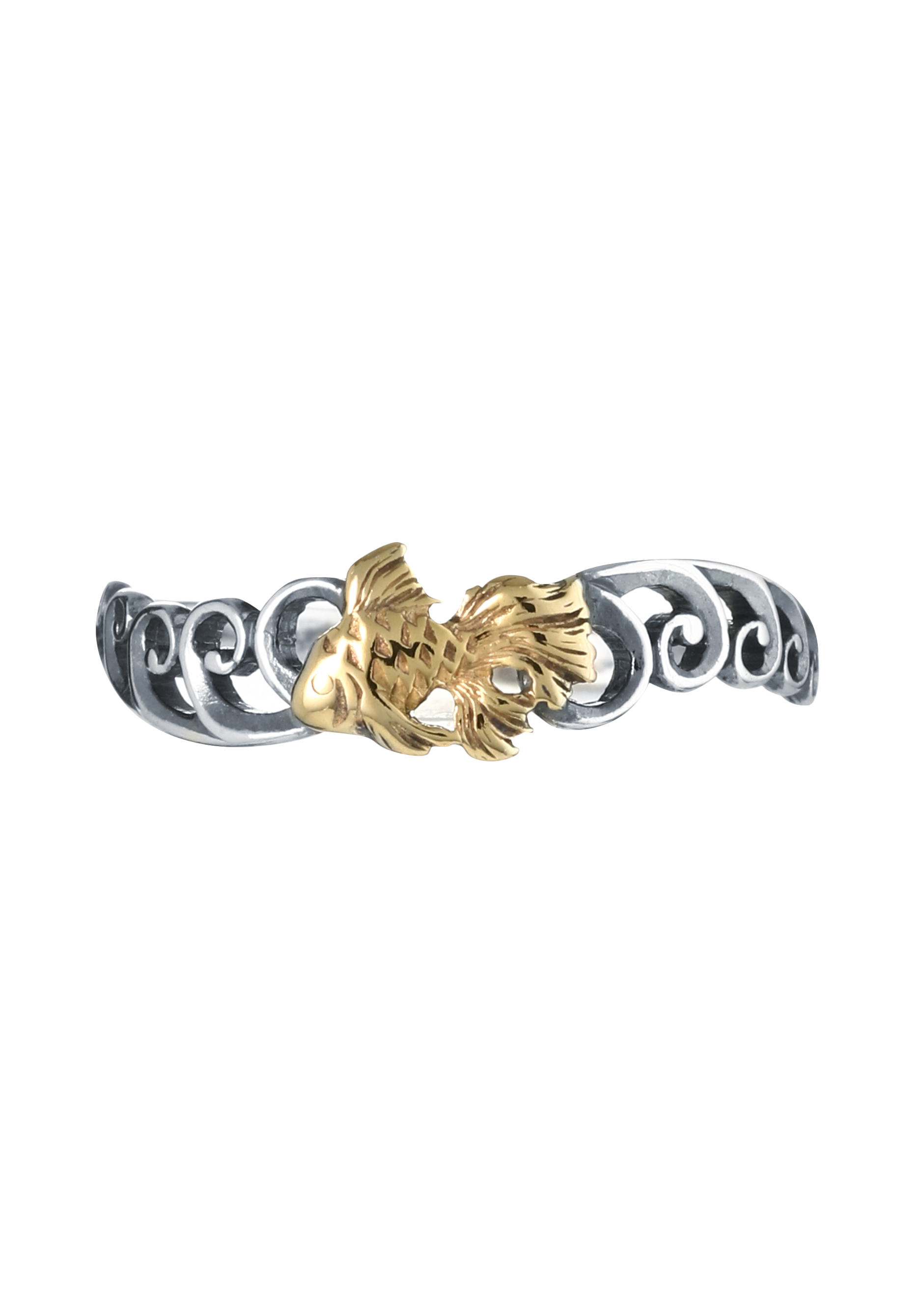 Кольцо серебряное "Золотая рыбка" Красная пресня, размер 18, цвет серый - фото 2