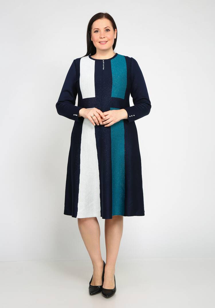 Платье с колор-блоками шир.  750, рис. 5