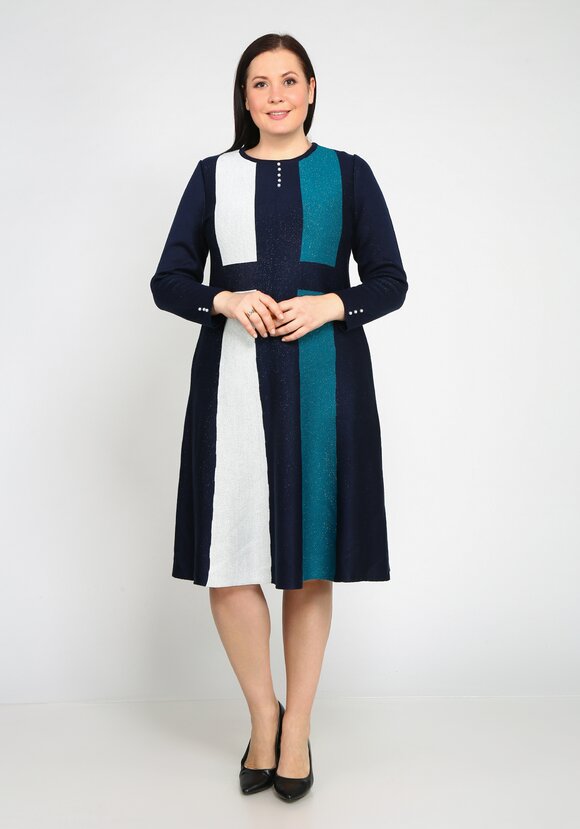 Платье с колор-блоками шир.  580, рис. 5