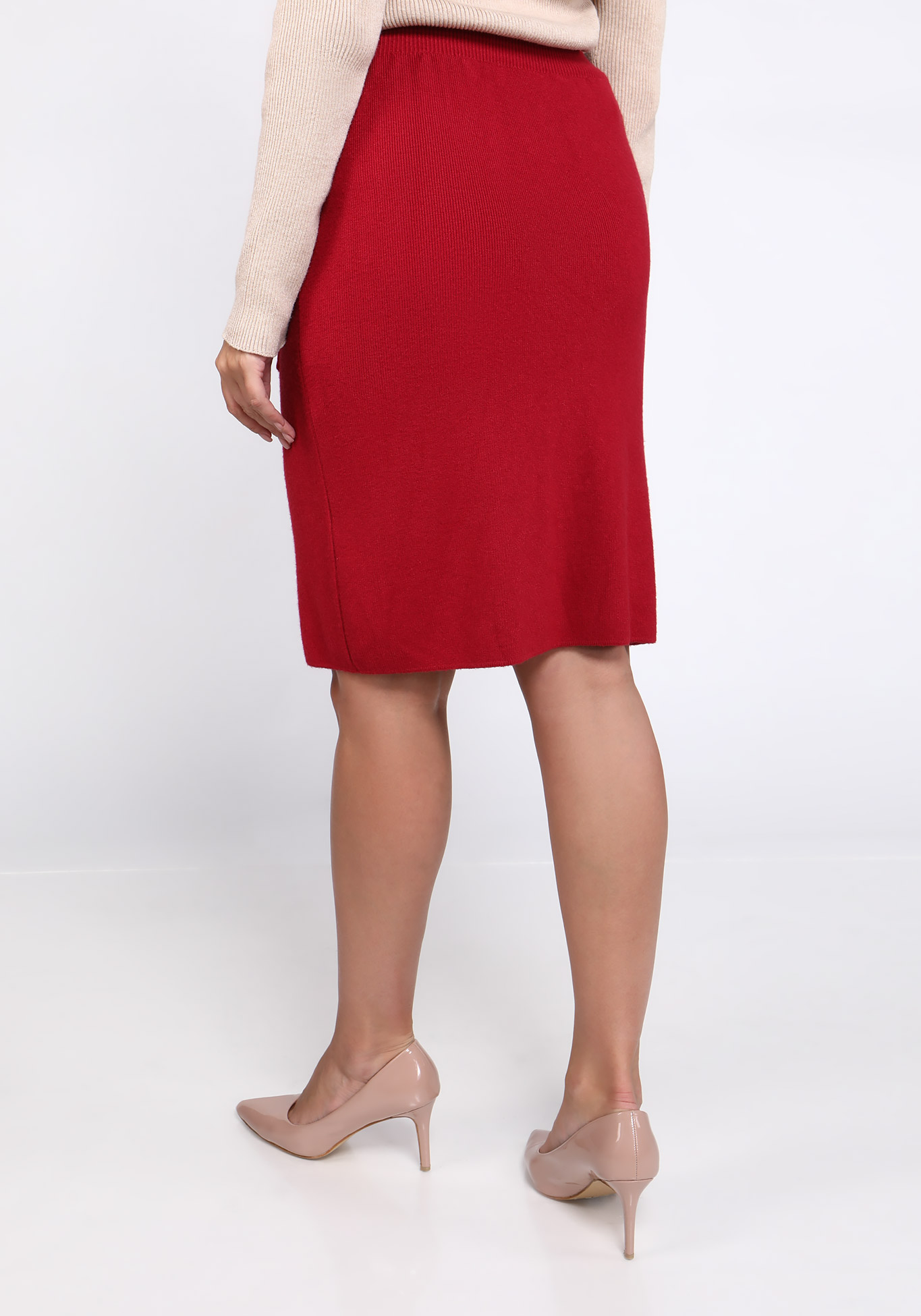 Женская юбка с карманами "Яркий образ", размер 52, цвет красный - фото 3
