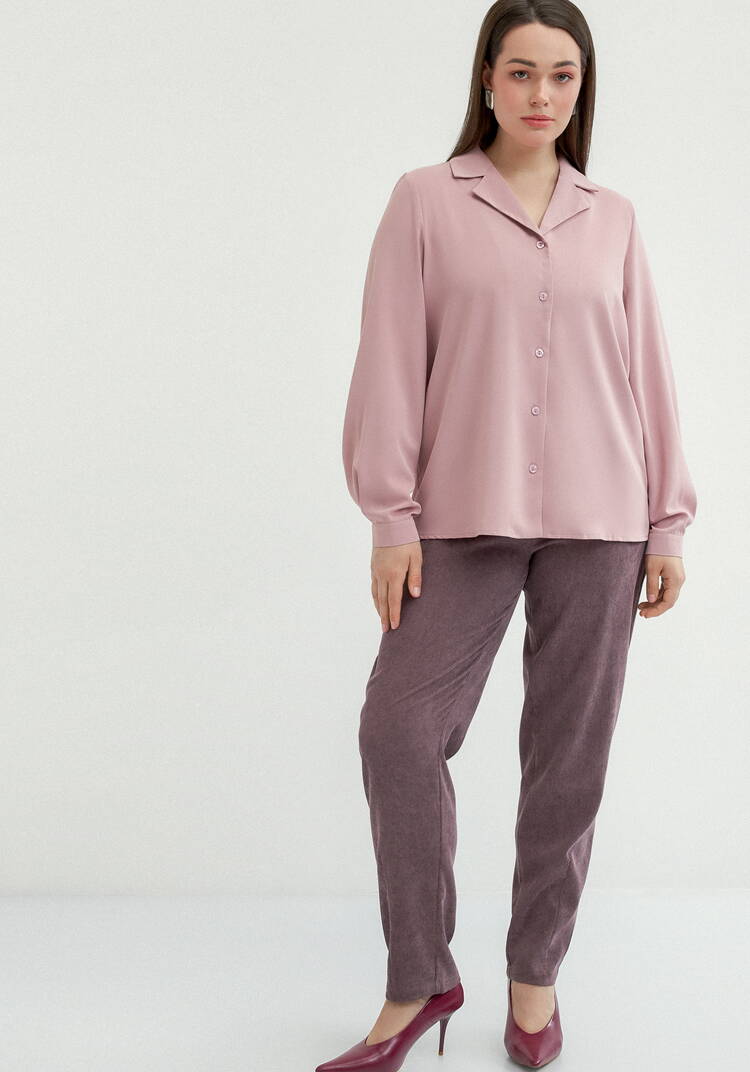 Блуза с отложным воротником с пуговицами шир.  750, рис. 11