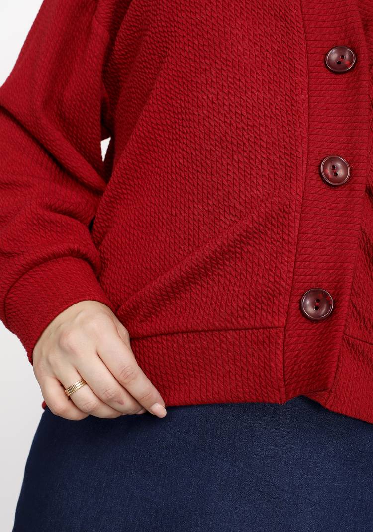 Кардиган на пуговицах с V-образной горловиной шир.  750, рис. 12