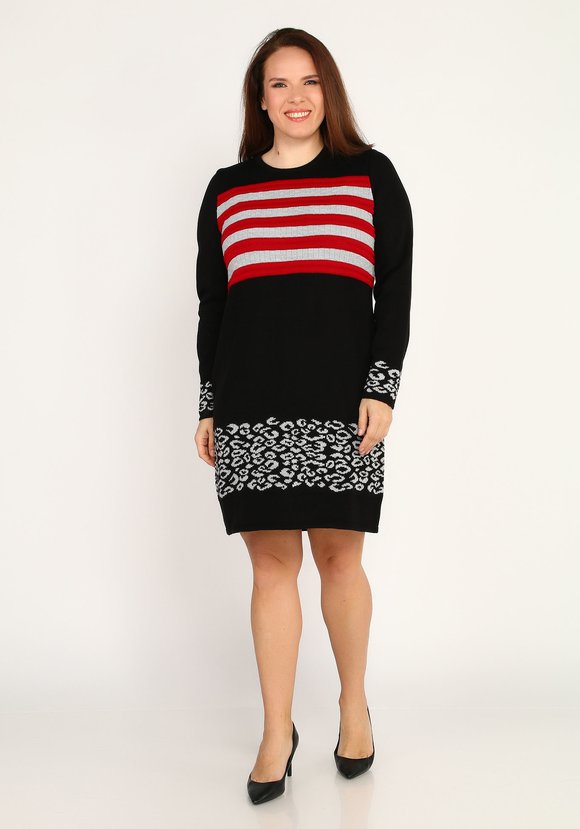 Платье с анималистичным принтом шир.  580, рис. 1