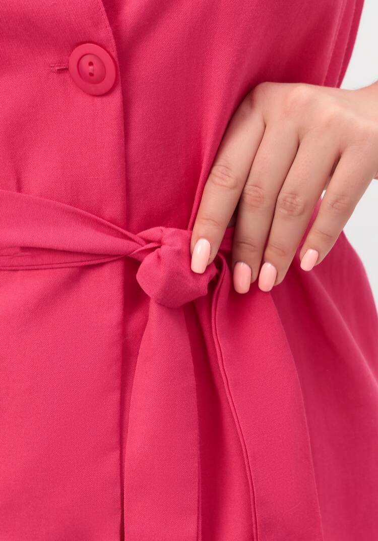 Пиджак с поясом из льна и хлопка шир.  750, рис. 40