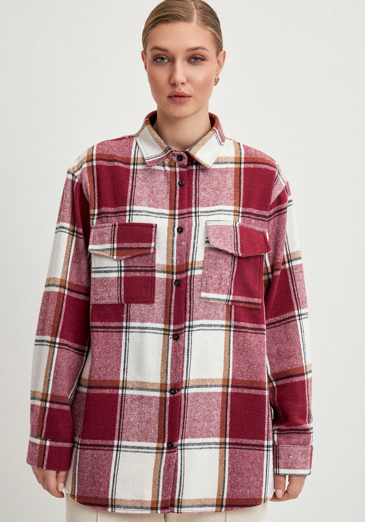 Рубашка фланелевая в клeтку шир.  750, рис. 12