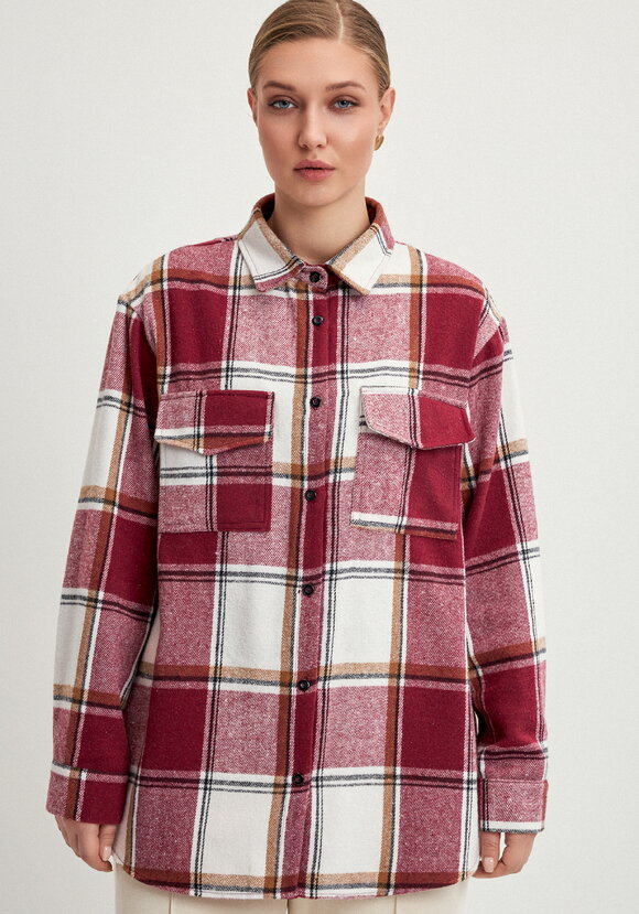 Рубашка фланелевая в клeтку шир.  580, рис. 12