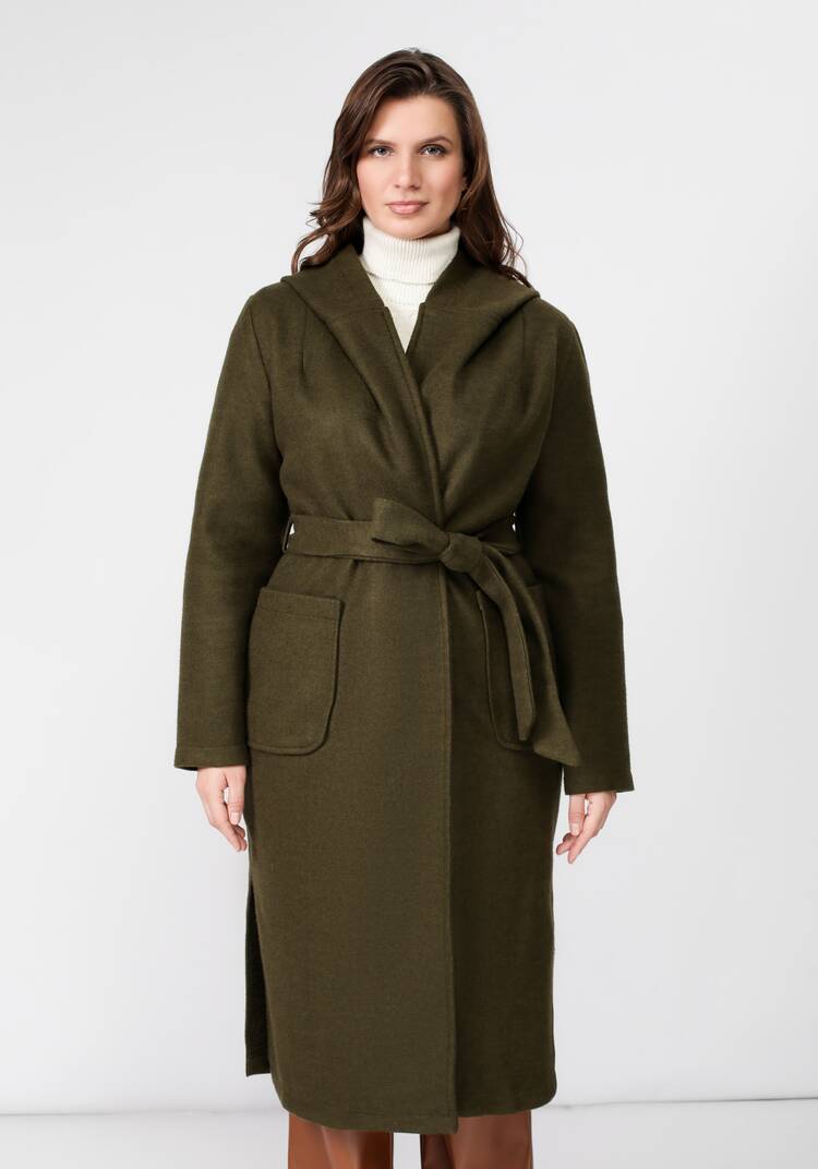 Пальто удлиненное с поясом шир.  750, рис. 27