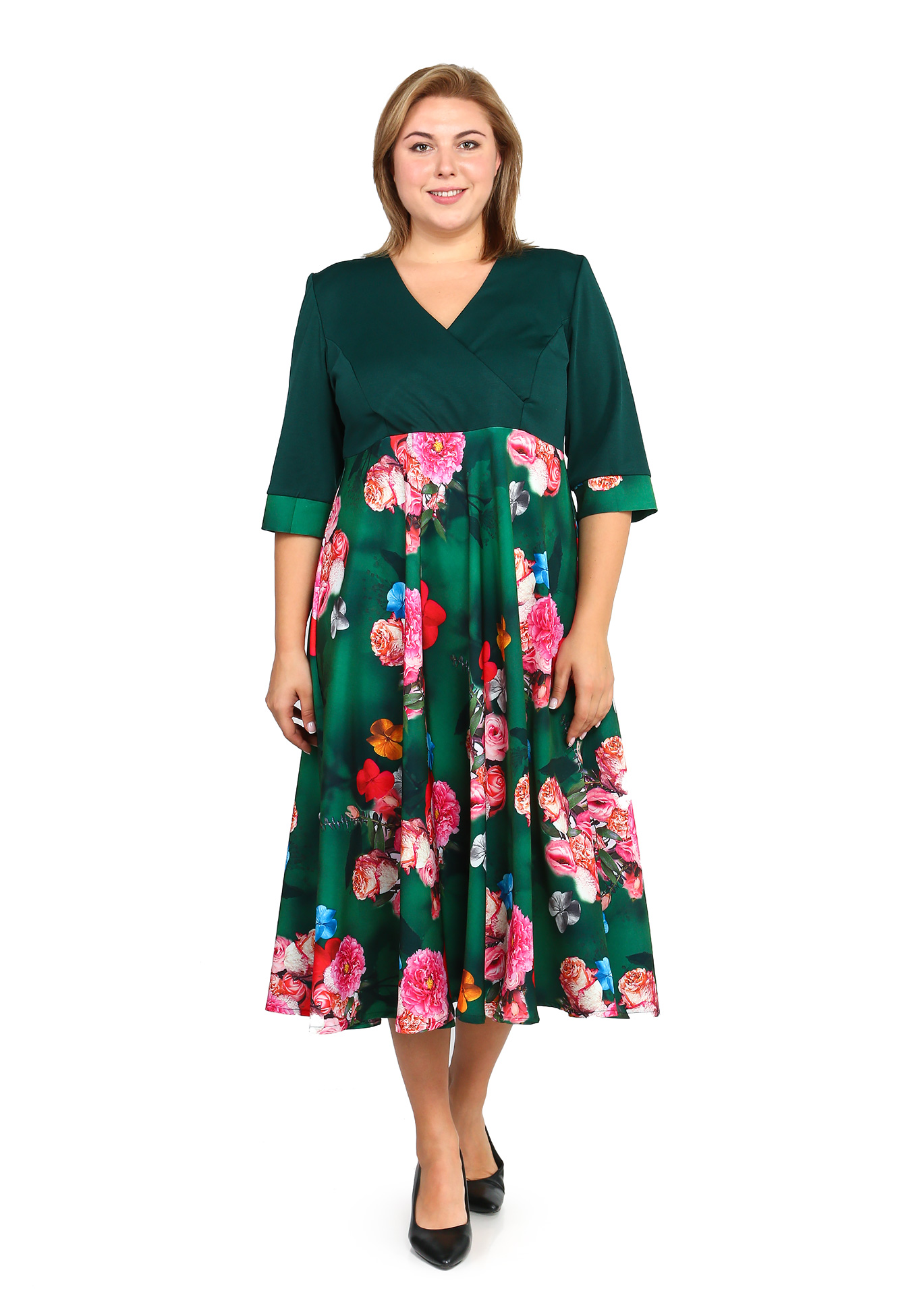 Платье "Дивный сад" Bianka Modeno, размер 50, цвет салатовый - фото 10