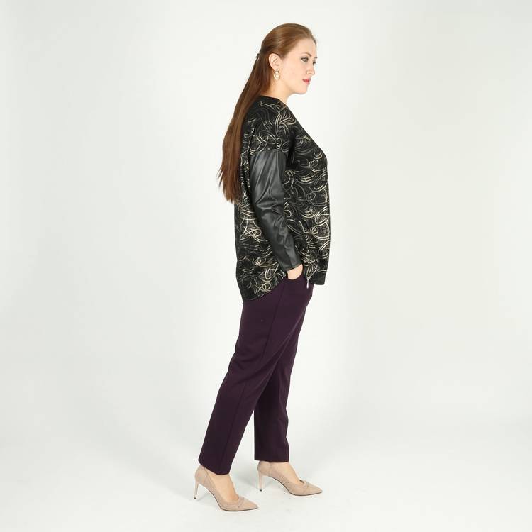 Блузка с округлым вырезом и молниями шир.  750, рис. 7