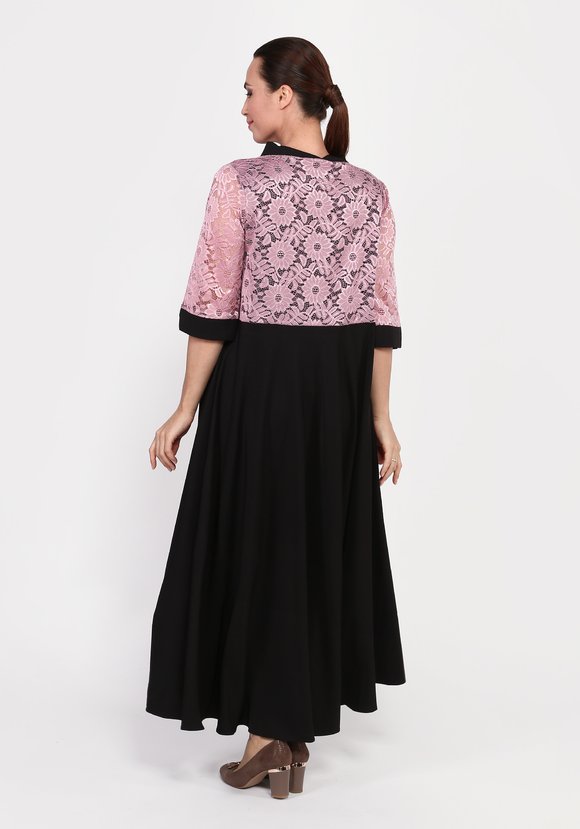 Платье с ажурным верхом и рукавом 3/4 шир.  580, рис. 5