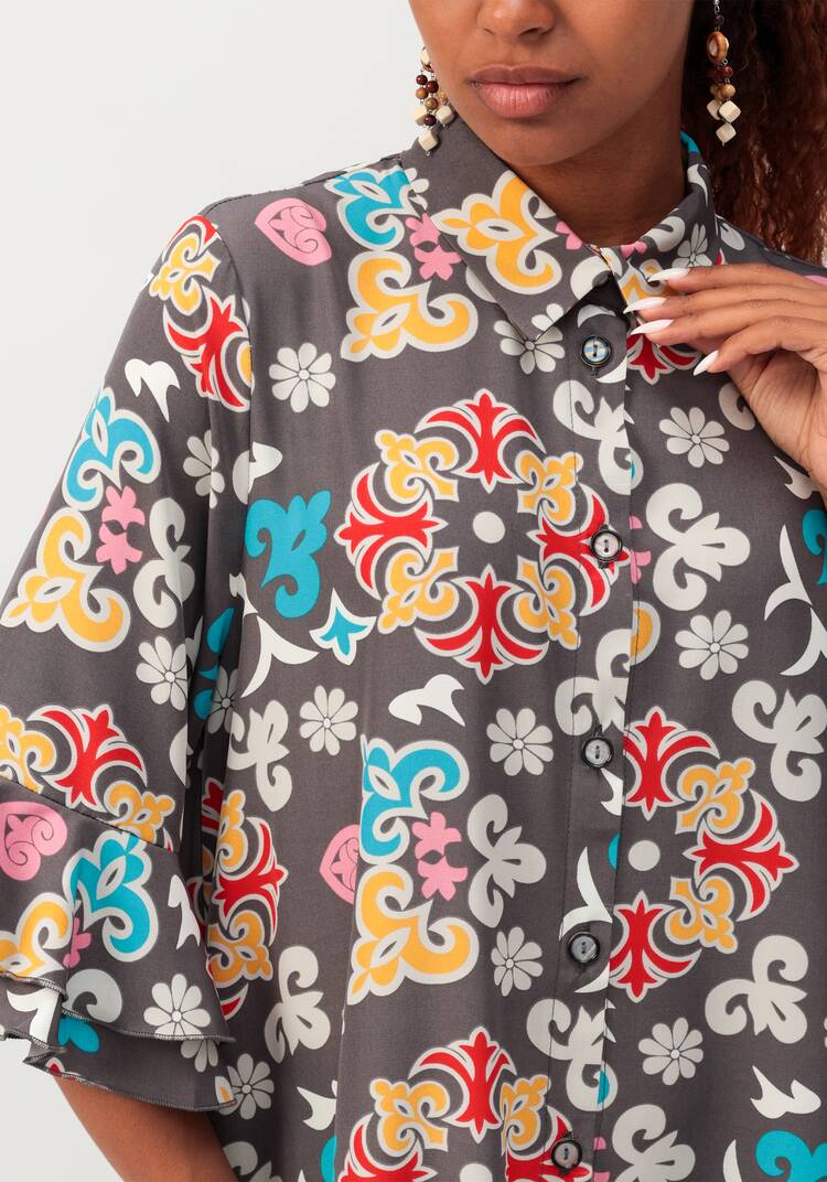 Платье-рубашка с воланом шир.  750, рис. 5