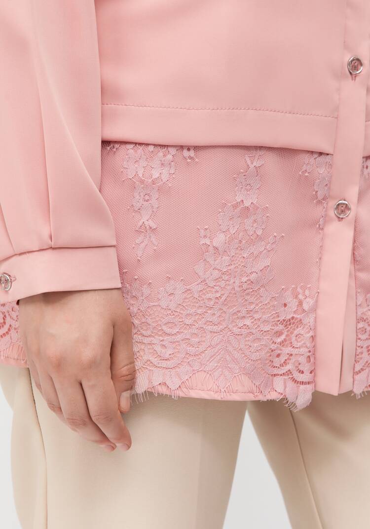 Блуза с ажурным кружевом по низу шир.  750, рис. 13