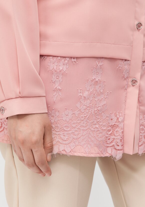 Блуза с ажурным кружевом по низу шир.  580, рис. 13