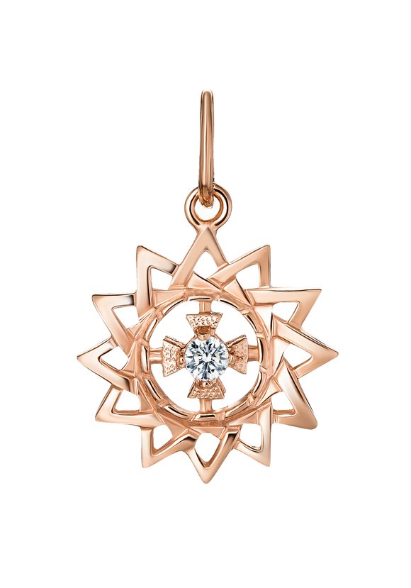 Подвеска серебряная Звезда Эрцгаммы шир.  580, рис. 1