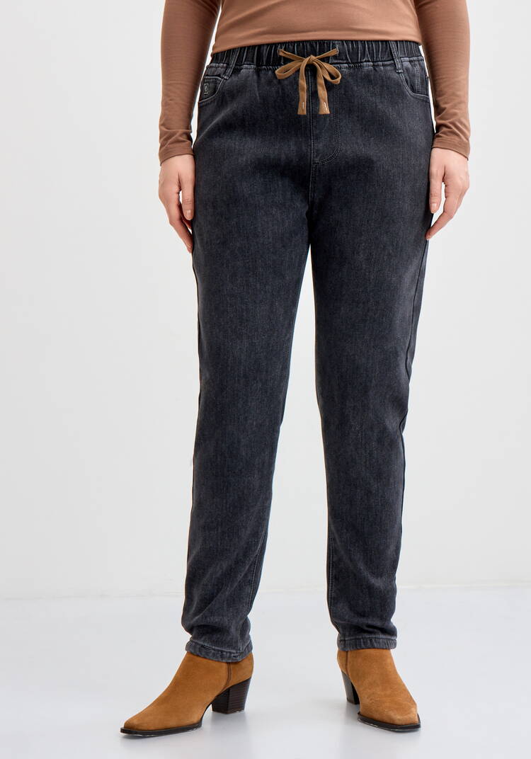 Джинсы на резинке, утепленные Альбина шир.  750, рис. 9