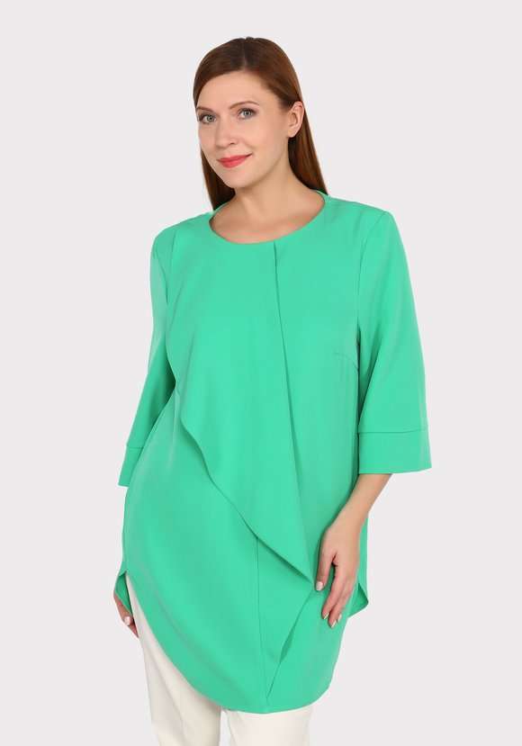 Блуза с воланом и рукавом 3/4 шир.  580, рис. 1