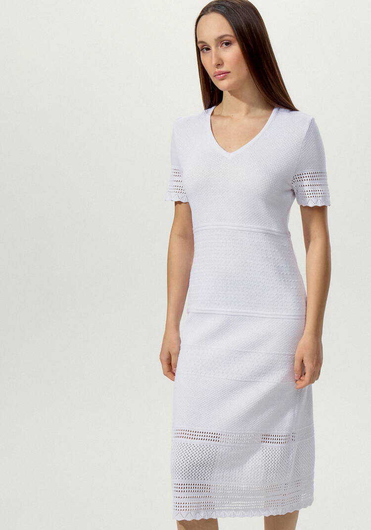 Платье прямого кроя с ажурным краем шир.  750, рис. 18