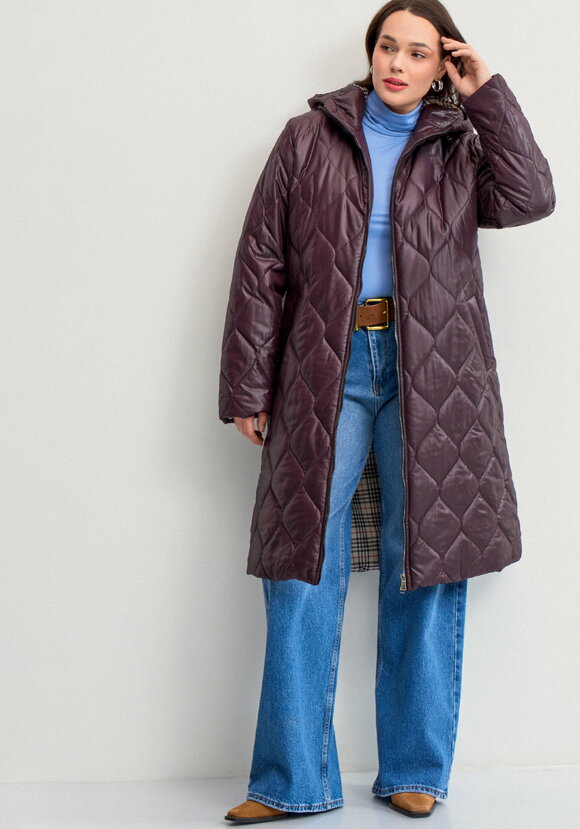 Куртка прямого кроя с капюшоном на молнии шир.  580, рис. 25