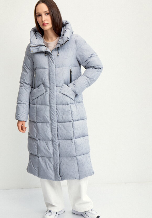 Удлиненный пуховик с капюшоном шир.  580, рис. 2