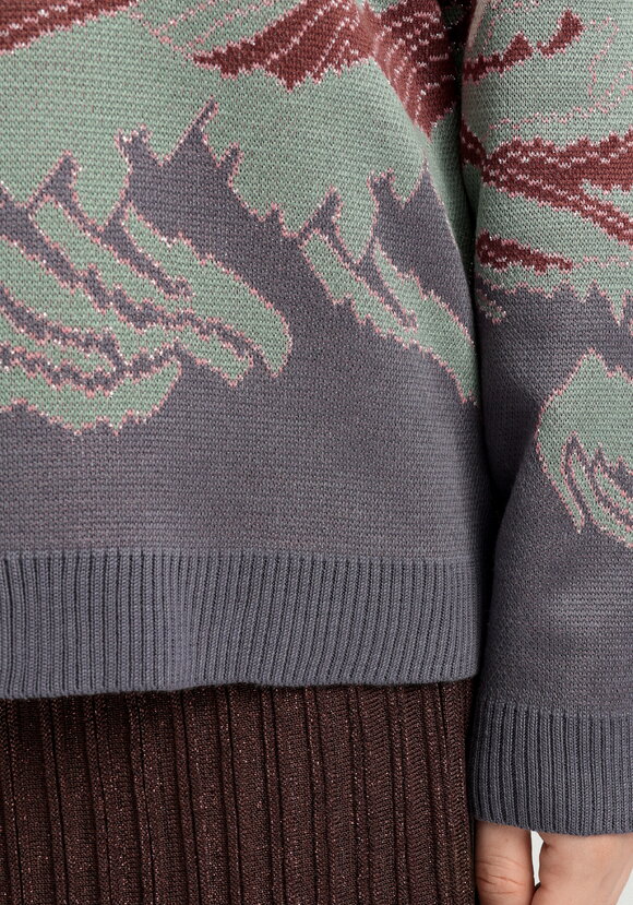 Джемпер с рисунком Журавль шир.  580, рис. 21