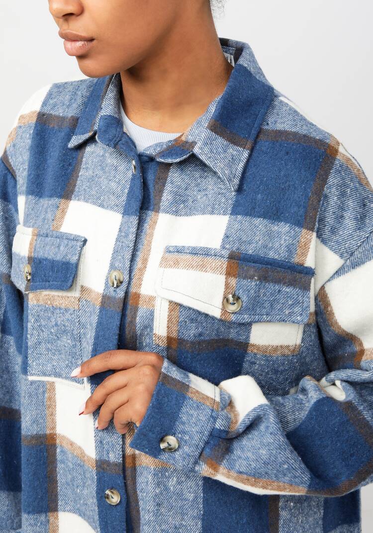 Рубашка удлиненная в клетку Венди шир.  750, рис. 6