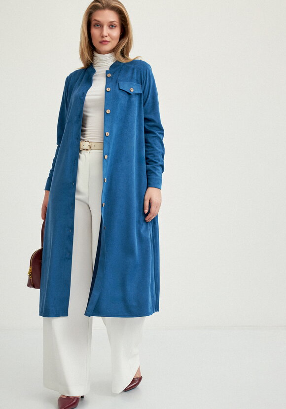 Платье-рубашка с плиссированной спинкой шир.  580, рис. 17