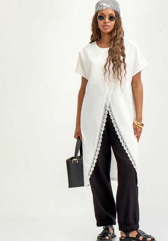 Туника изо льна с кружевом шир.  580, рис. 1