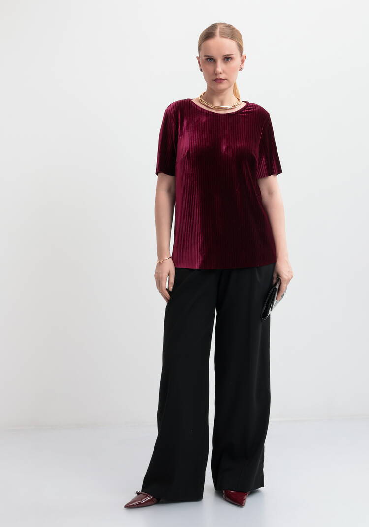 Блуза из плиссированного бархата шир.  750, рис. 2