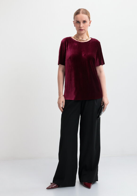 Блуза из плиссированного бархата шир.  580, рис. 2