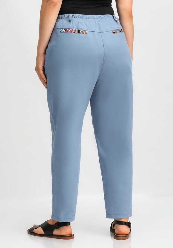 Брюки с контрастной отделкой шир.  580, рис. 11