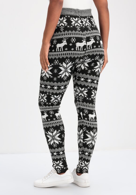 Леггинсы с начесом и зимним орнаментом шир.  580, рис. 3