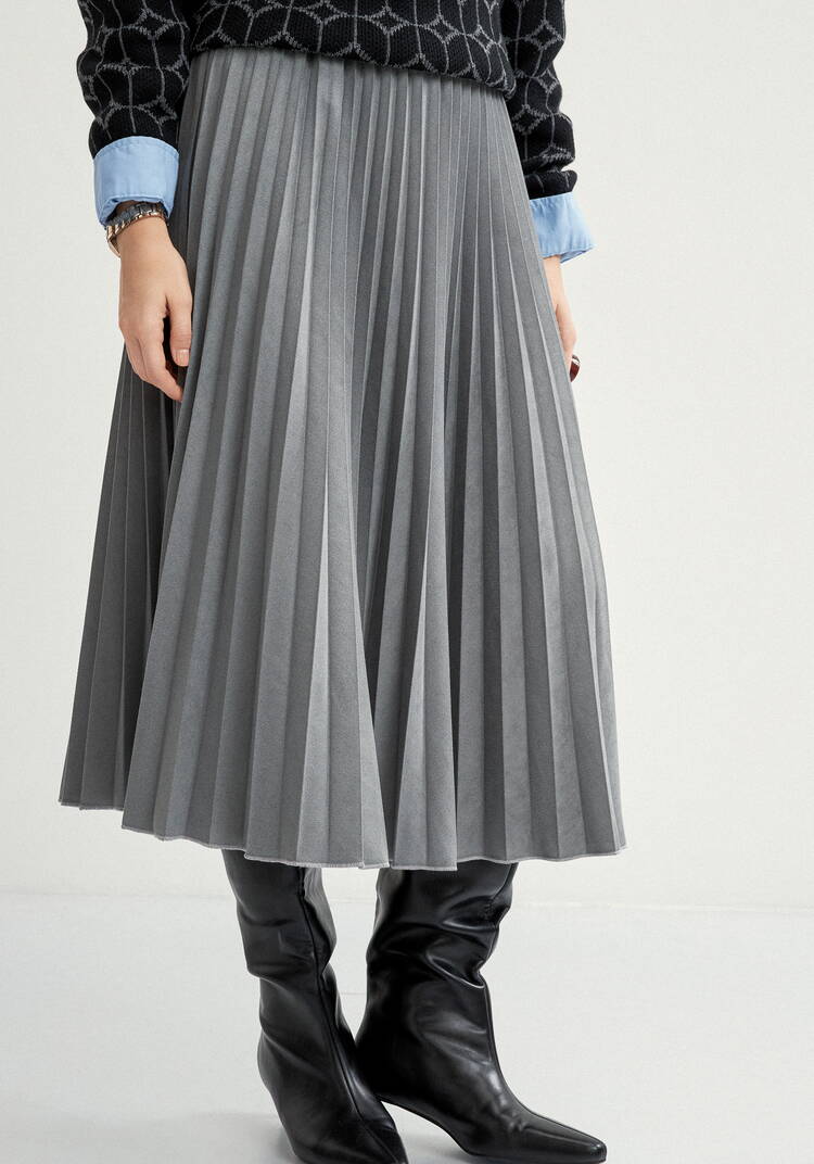 Юбка плиссированная на резинке трикотажная шир.  750, рис. 10