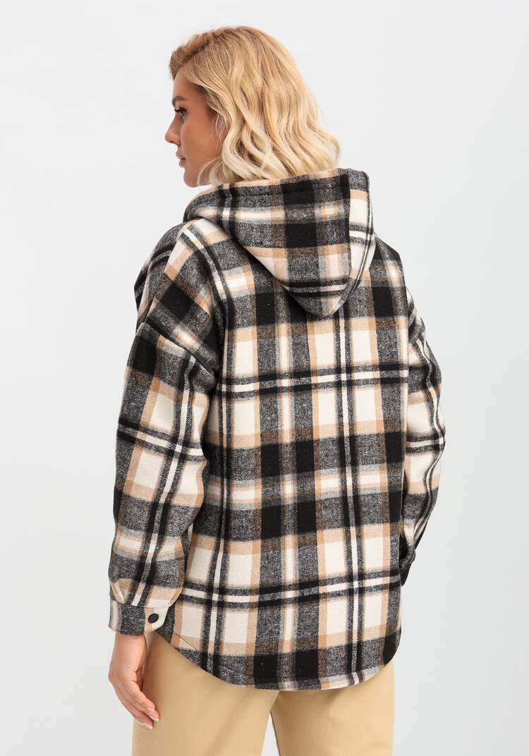 Толстовка утеплённая в клетку шир.  750, рис. 3