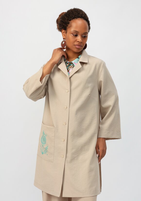 Кардиган с принтом на пуговицах шир.  580, рис. 9