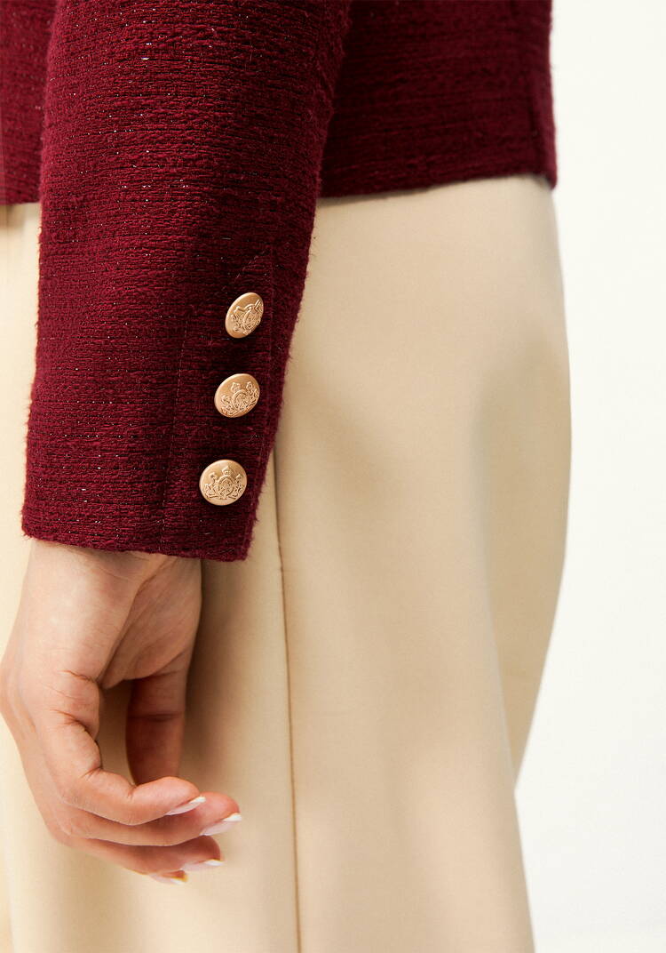 Пиджак из твида с декором шир.  750, рис. 6