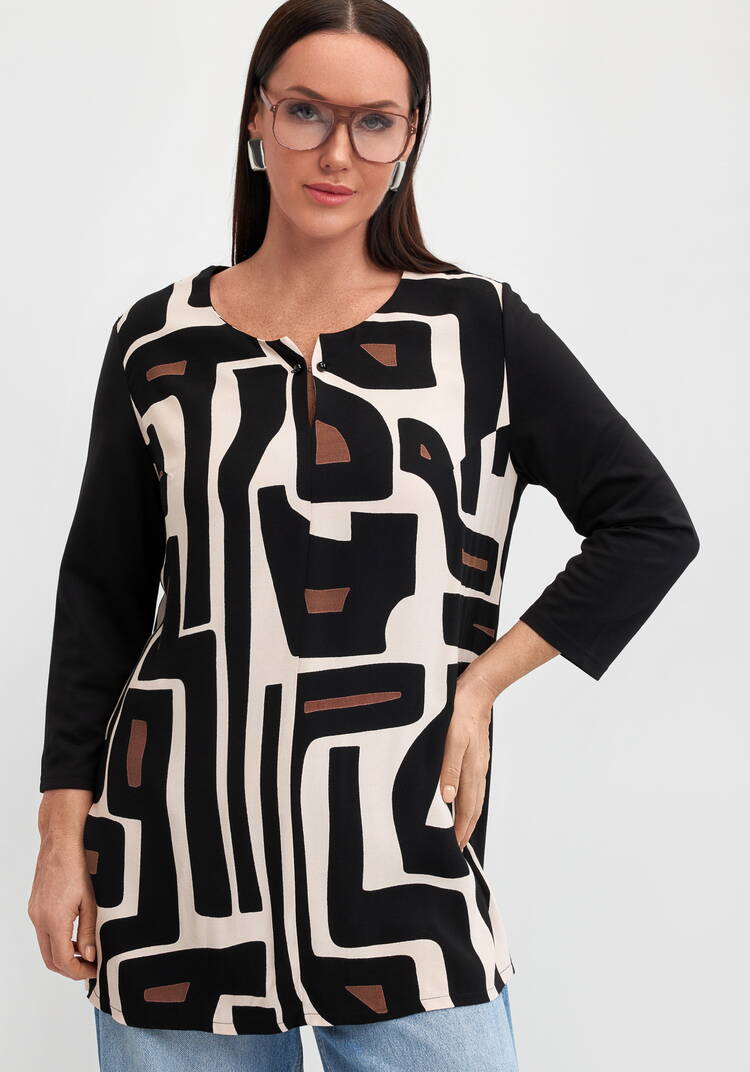 Блуза с крафическим принтом Лола шир.  750, рис. 1