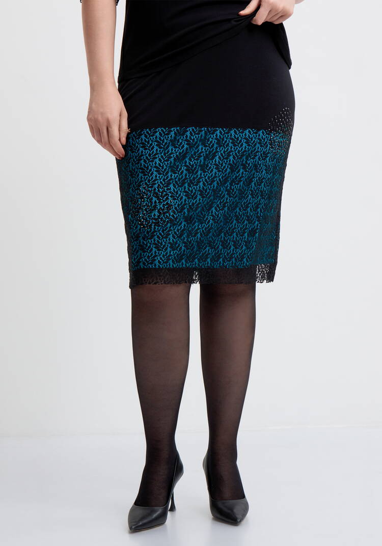 Костюм: блуза и юбка с гипюровыми вставками шир.  750, рис. 4