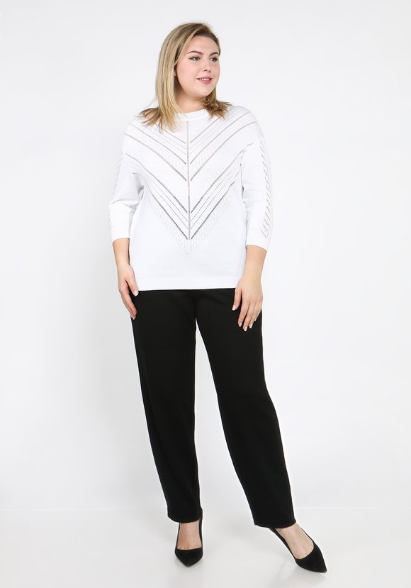 Джемпер ажурный со спущенным рукавом шир.  580, рис. 1