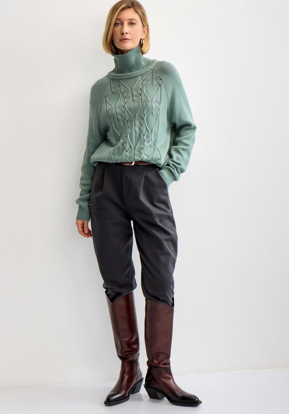 Свитер с ажурным рисунком шир.  580, рис. 9