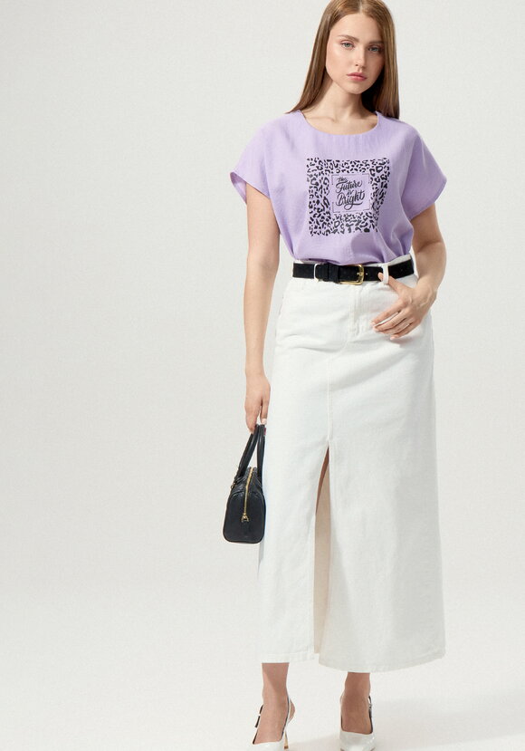 Топ с принтом свободного кроя шир.  580, рис. 2