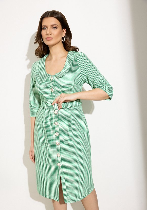 Платье на пуговицах с поясом в комплекте шир.  580, рис. 2