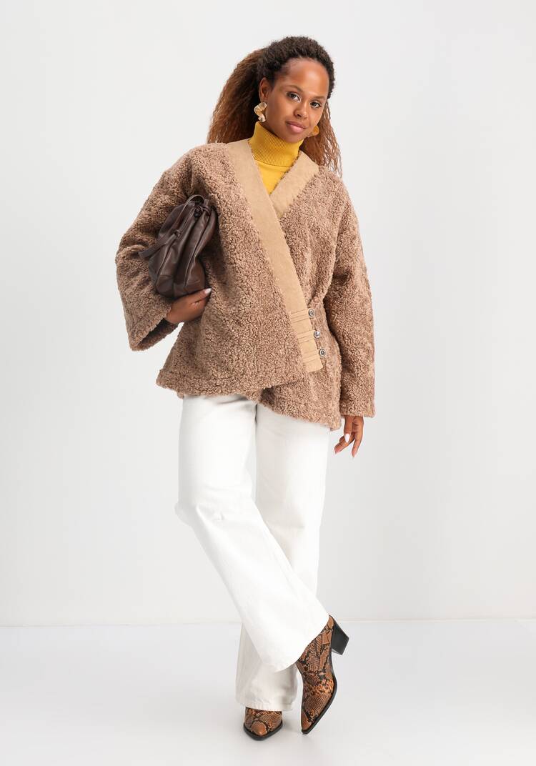 Кардиган из меховой ткани шир.  750, рис. 8