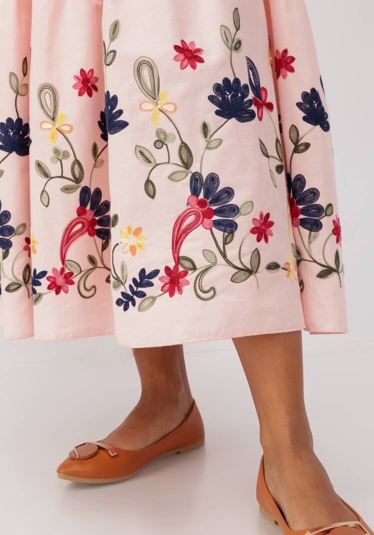 Платье ярусное с цветочной вышивкой шир.  750, рис. 18