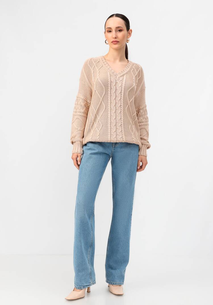 Джемпер с V образным вырезом без метанити шир.  750, рис. 10