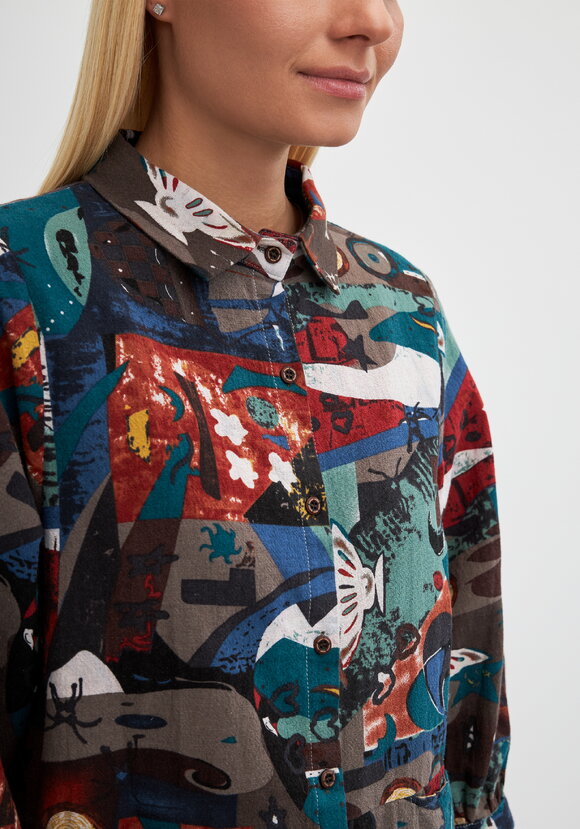 Блуза на кулиске с принтом Жанна шир.  580, рис. 11