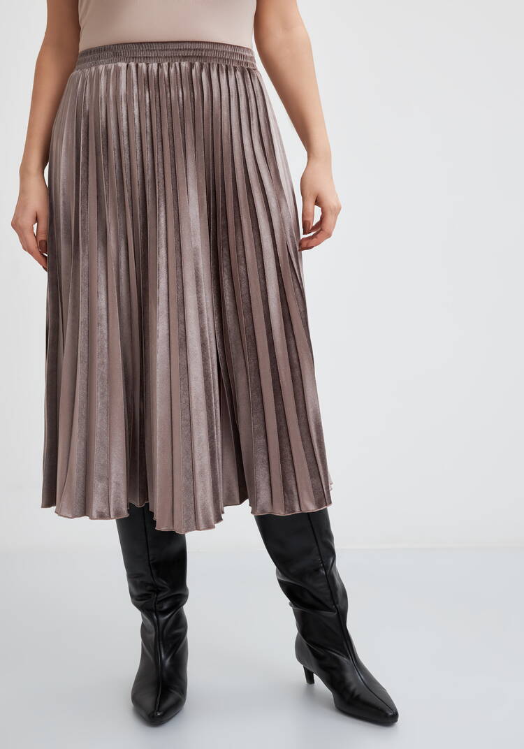 Юбка плиссированная из бархата шир.  750, рис. 9